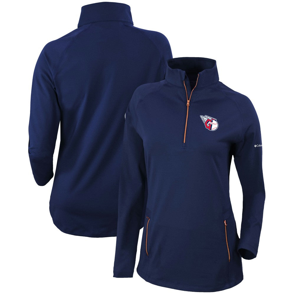Cleveland Guardians Columbia Women's Omni-Wick Outward Nine Quarter-Zip Pullover Top | MLB Discount
