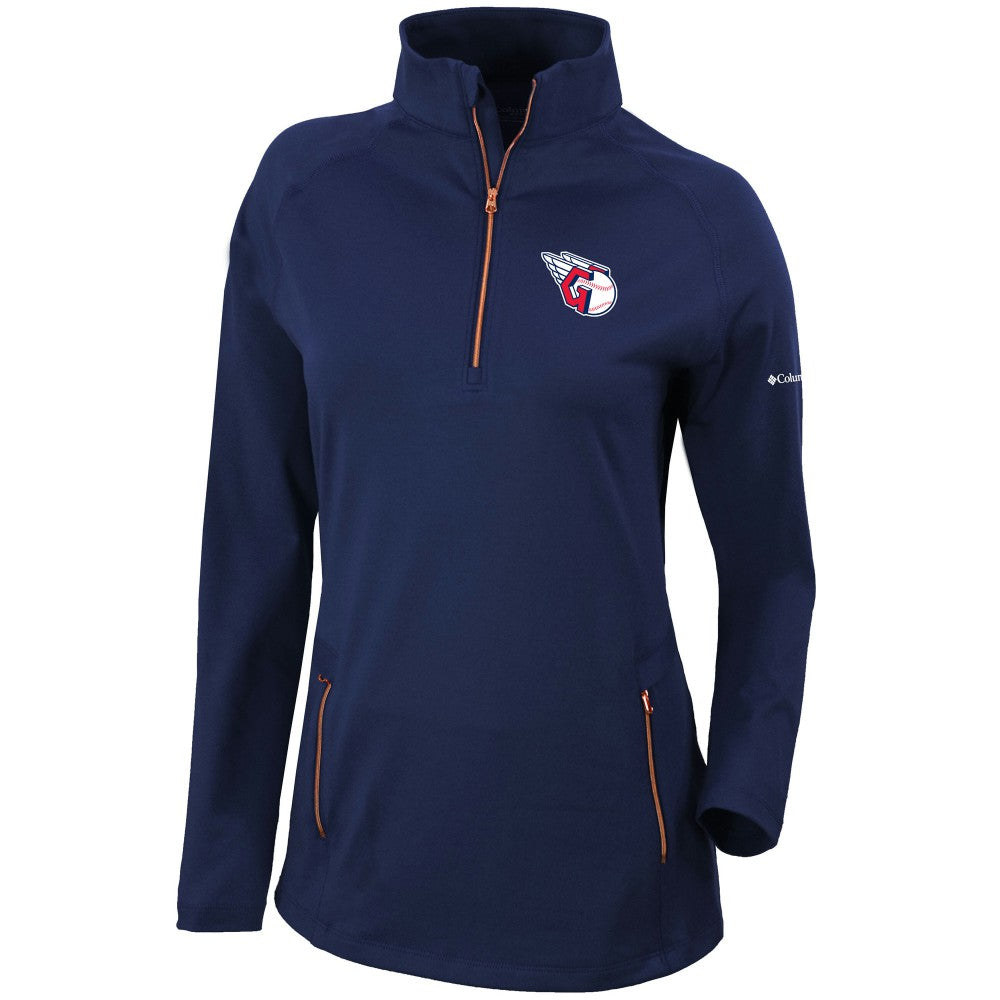 Cleveland Guardians Columbia Women's Omni-Wick Outward Nine Quarter-Zip Pullover Top | MLB Discount
