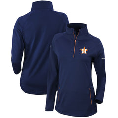 Houston Astros Columbia Women's Omni-Wick Outward Nine Quarter-Zip Pullover Top | MLB On Sale