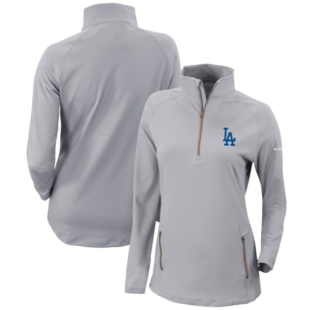 Los Angeles Dodgers Columbia Women's Omni-Wick Outward Nine Quarter-Zip Pullover Top | MLB US