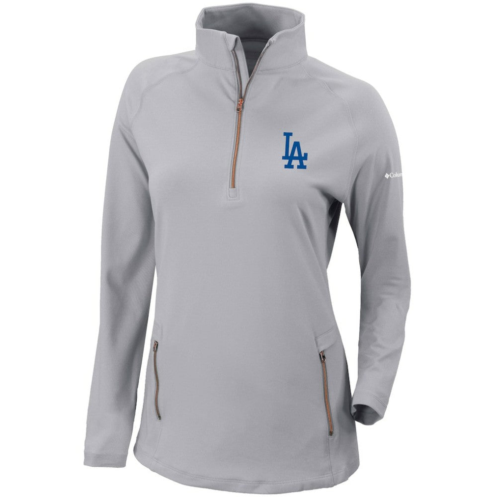 Los Angeles Dodgers Columbia Women's Omni-Wick Outward Nine Quarter-Zip Pullover Top | MLB US