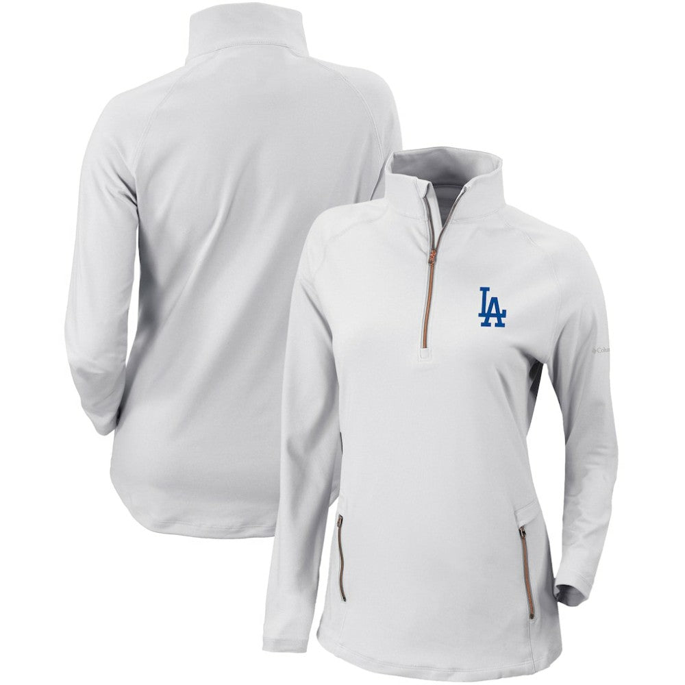 Los Angeles Dodgers Columbia Women's Omni-Wick Outward Nine Quarter-Zip Pullover Top | MLB On Sale