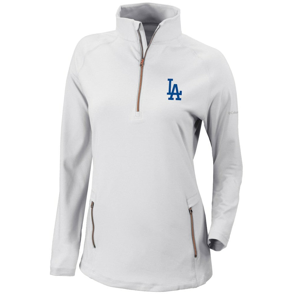 Los Angeles Dodgers Columbia Women's Omni-Wick Outward Nine Quarter-Zip Pullover Top | MLB On Sale