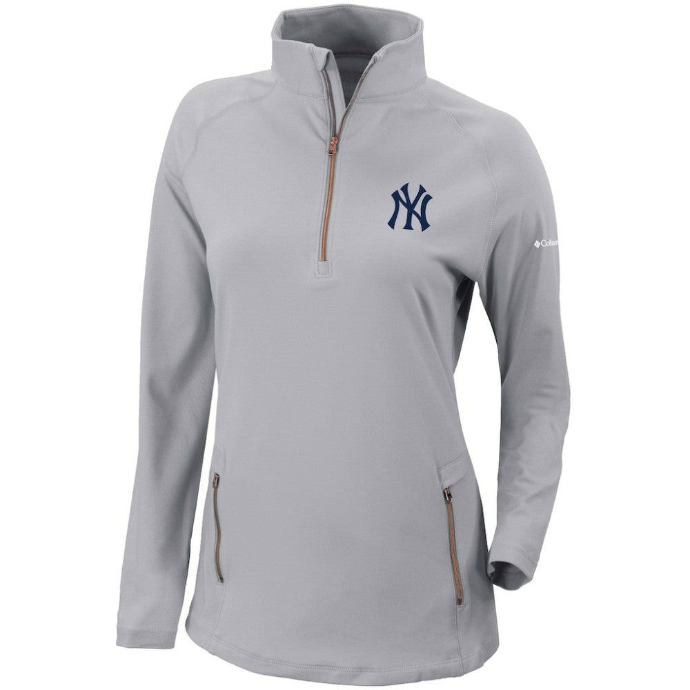 New York Yankees Columbia Women's Omni-Wick Outward Nine Quarter-Zip Pullover Top | MLB Online
