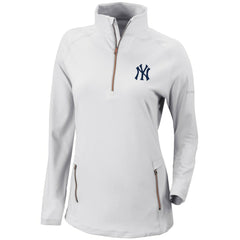 New York Yankees Columbia Women's Omni-Wick Outward Nine Quarter-Zip Pullover Top | MLB Discount