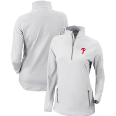 Philadelphia Phillies Columbia Women's Omni-Wick Outward Nine Quarter-Zip Pullover Top | MLB New