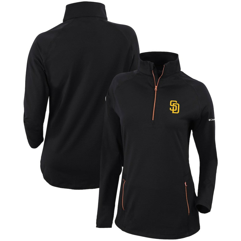 San Diego Padres Columbia Women's Omni-Wick Outward Nine Quarter-Zip Pullover Top | MLB Near me