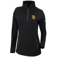 San Diego Padres Columbia Women's Omni-Wick Outward Nine Quarter-Zip Pullover Top | MLB Near me