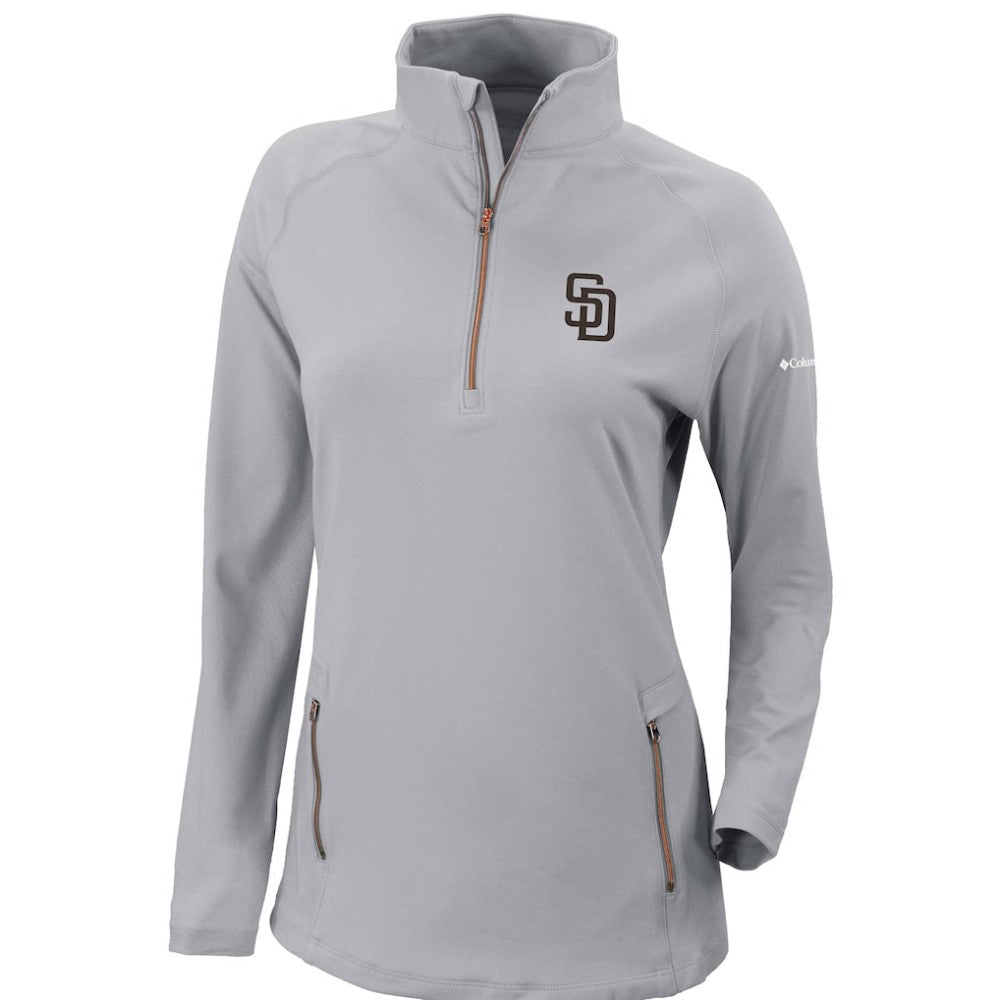 San Diego Padres Columbia Women's Omni-Wick Outward Nine Quarter-Zip Pullover Top | MLB Outlet