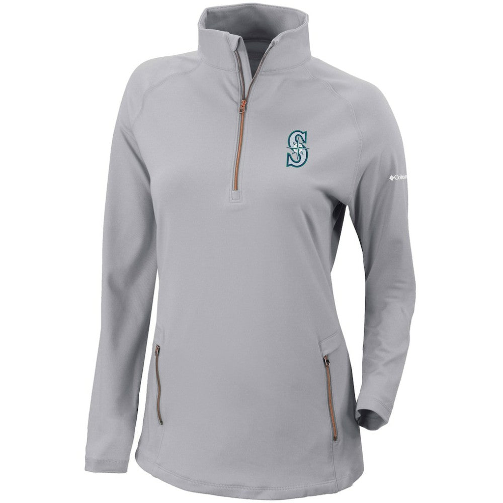 Seattle Mariners Columbia Women's Omni-Wick Outward Nine Quarter-Zip Pullover Top | MLB US