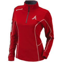 Atlanta Braves Columbia Women's Omni-Wick Shotgun Quarter-Zip Pullover Top | MLB On Sale