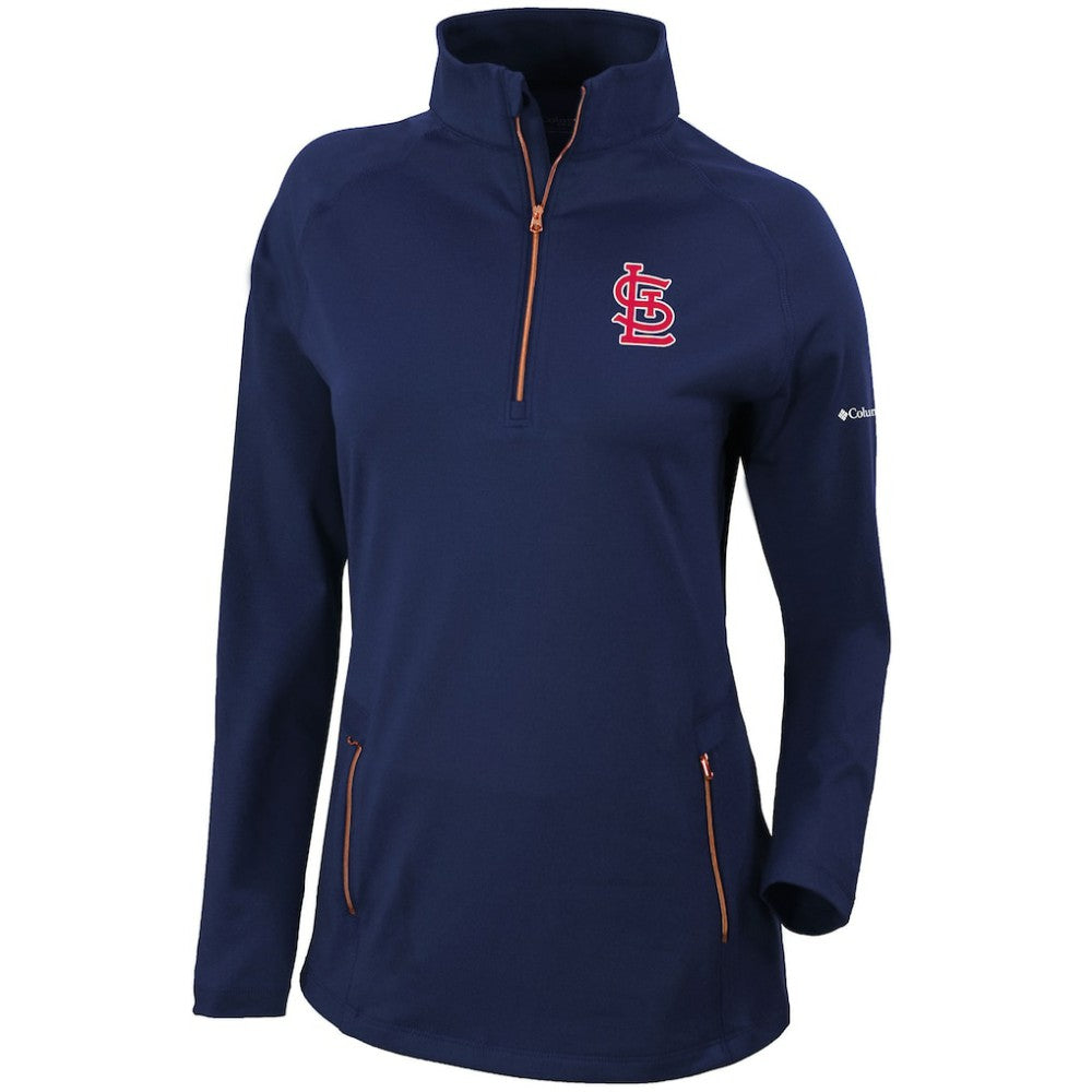 St. Louis Cardinals Columbia Women's Omni-Wick Outward Nine Quarter-Zip Pullover Top | MLB Shop