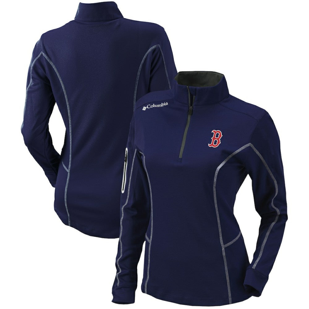 Boston Red Sox Columbia Women's Omni-Wick Shotgun Quarter-Zip Pullover Top | MLB Online