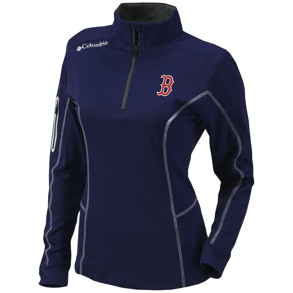 Boston Red Sox Columbia Women's Omni-Wick Shotgun Quarter-Zip Pullover Top | MLB Online