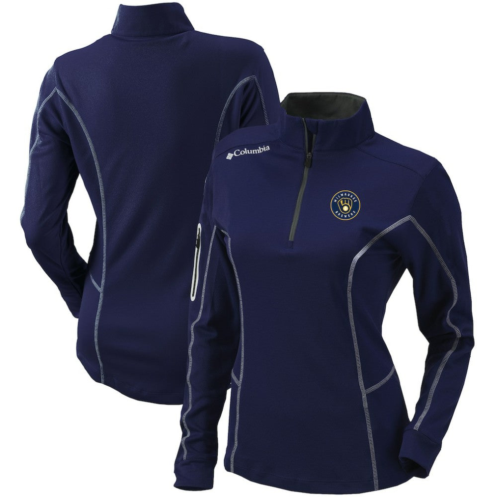Milwaukee Brewers Columbia Women's Omni-Wick Shotgun Quarter-Zip Pullover Top | MLB On Sale