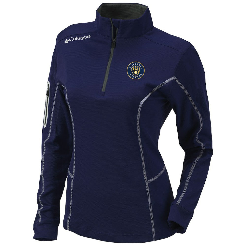 Milwaukee Brewers Columbia Women's Omni-Wick Shotgun Quarter-Zip Pullover Top | MLB On Sale