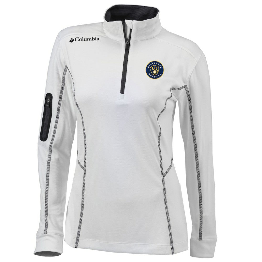 Milwaukee Brewers Columbia Women's Omni-Wick Shotgun Quarter-Zip Pullover Top | MLB Sale