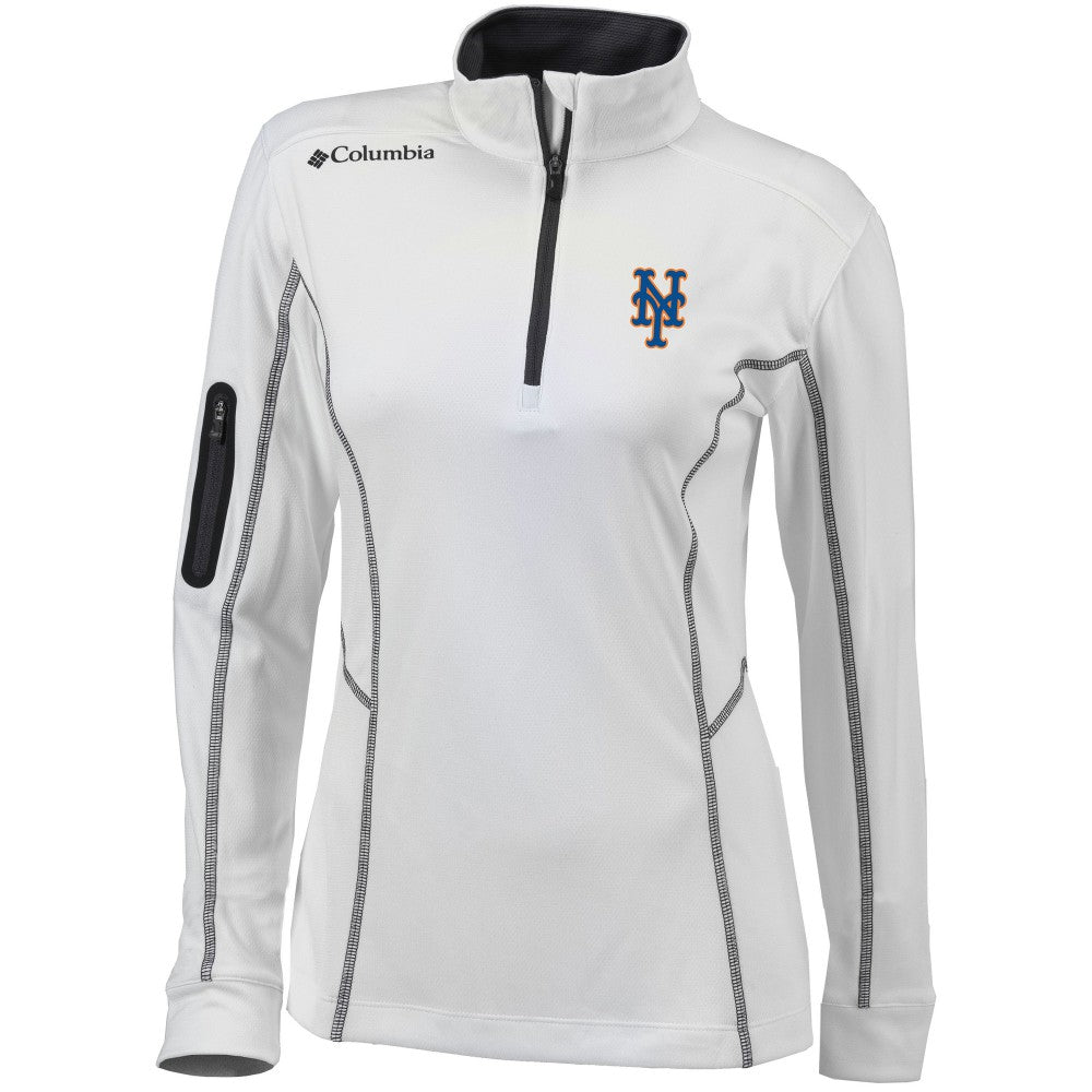 New York Mets Columbia Women's Omni-Wick Shotgun Quarter-Zip Pullover Top | MLB Shop