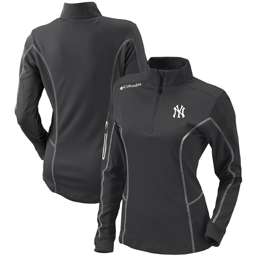 New York Yankees Columbia Women's Omni-Wick Shotgun Quarter-Zip Pullover Top | MLB Shop
