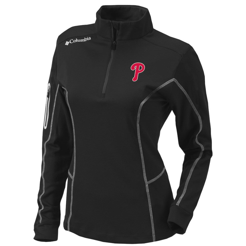 Philadelphia Phillies Columbia Women's Omni-Wick Shotgun Quarter-Zip Pullover Top | MLB New