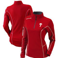 Philadelphia Phillies Columbia Women's Omni-Wick Shotgun Quarter-Zip Pullover Top | MLB On Sale