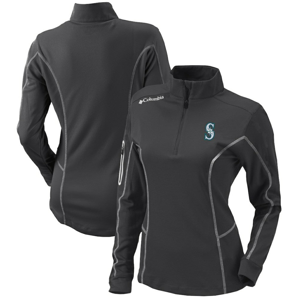 Seattle Mariners Columbia Women's Omni-Wick Shotgun Quarter-Zip Pullover Top | MLB Discount
