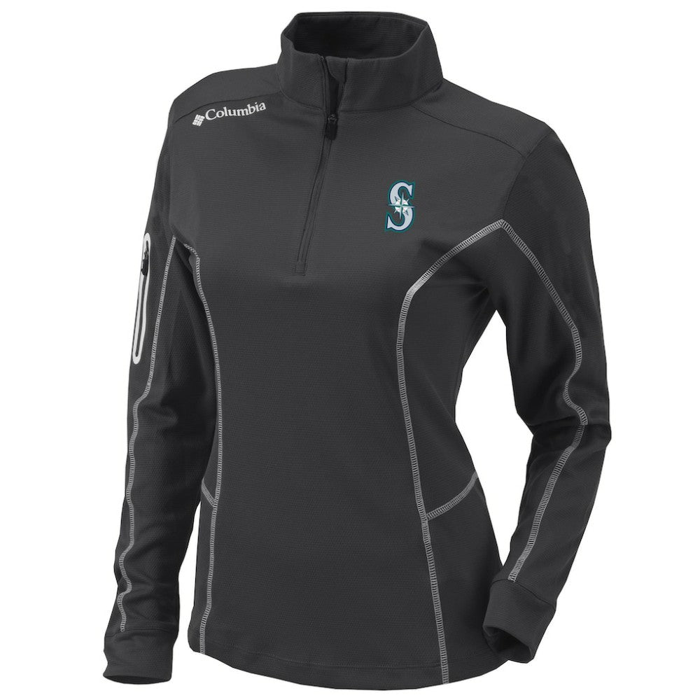 Seattle Mariners Columbia Women's Omni-Wick Shotgun Quarter-Zip Pullover Top | MLB Discount