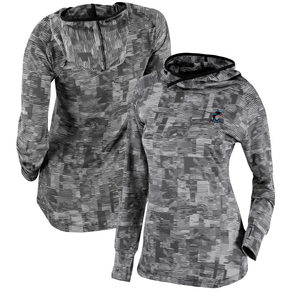 Miami Marlins Columbia Women's Omni-Wick Sunday Ball Pullover Hoodie | MLB Near me