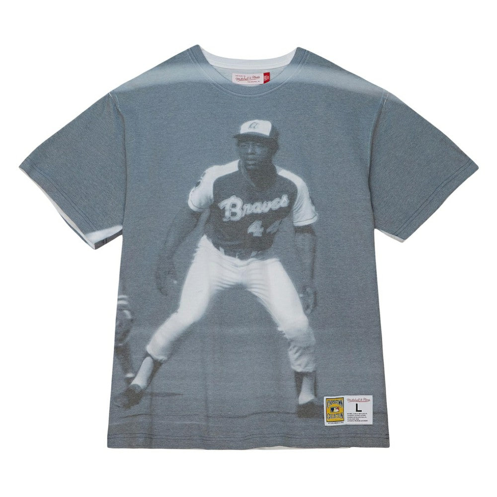 Hank Aaron Atlanta Braves Mitchell & Ness Cooperstown Collection Highlight Sublimated Player Graphic T-Shirt | MLB On Sale