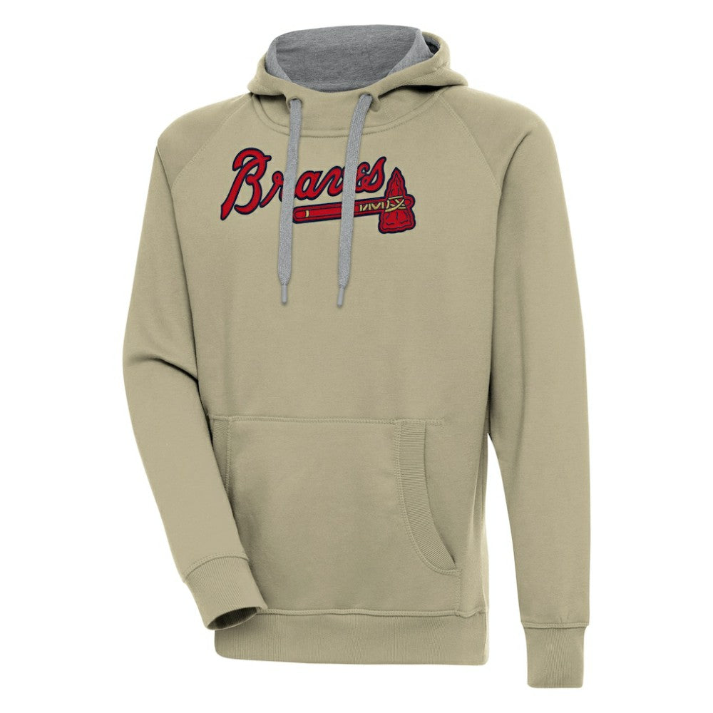 Atlanta Braves Antigua Victory Pullover Hoodie | MLB Discount