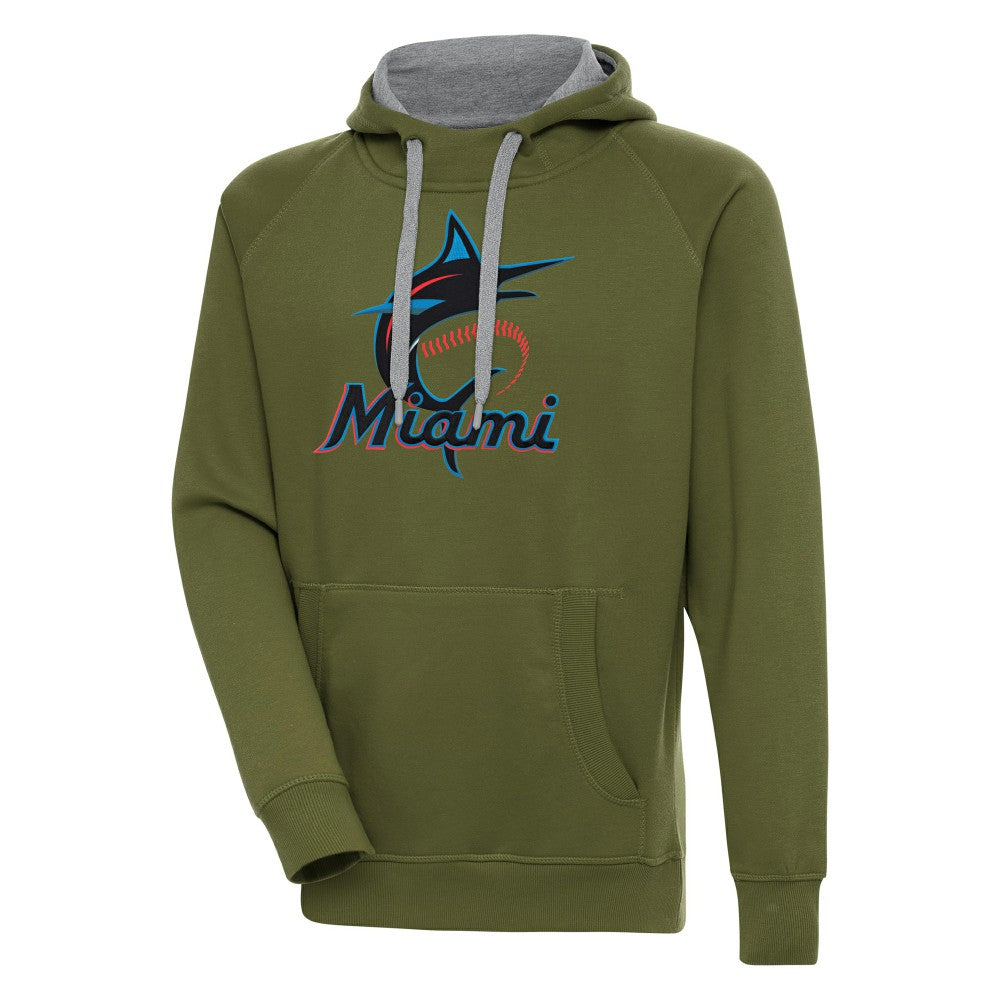 Miami Marlins Antigua Victory Pullover Hoodie | MLB New