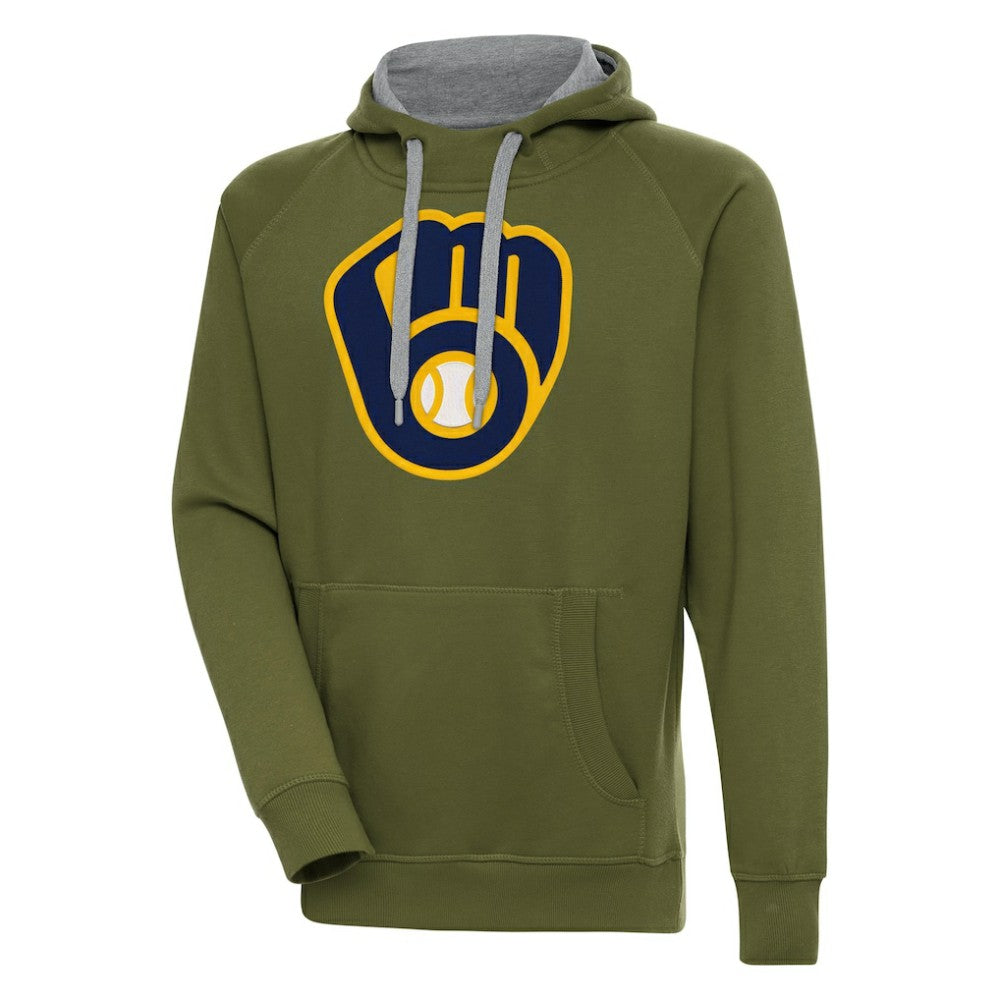 Milwaukee Brewers Antigua Victory Pullover Hoodie | MLB Shop