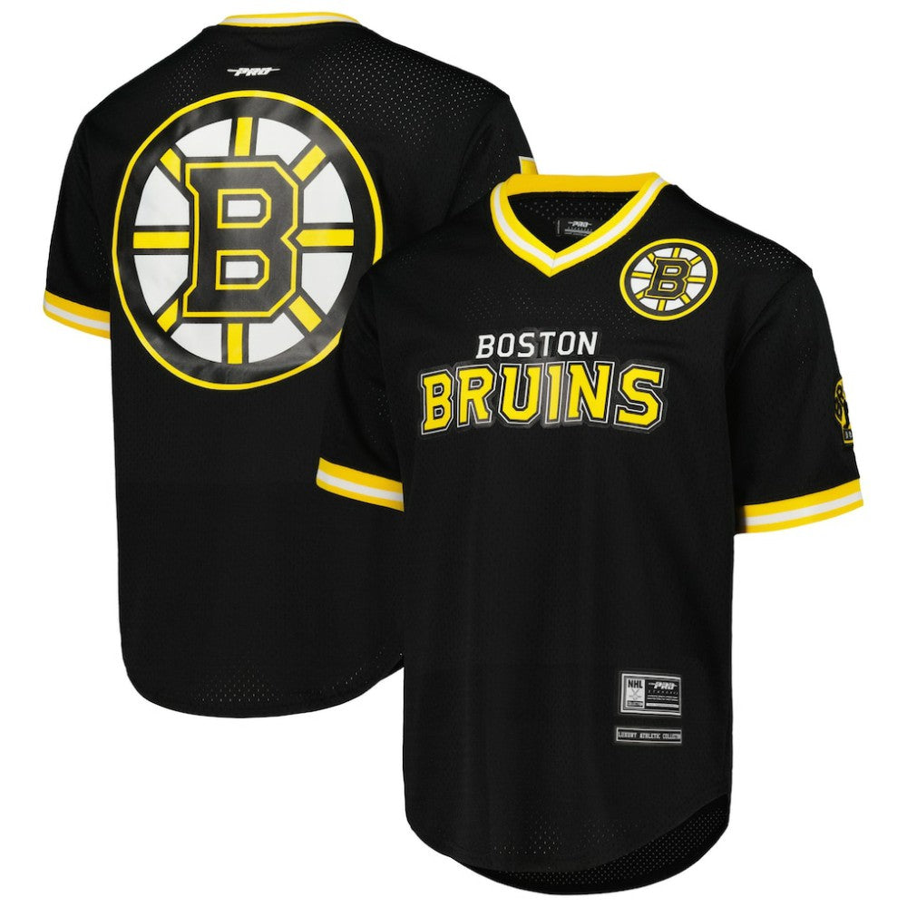 Boston Bruins Pro Standard Classic Mesh V-Neck T-Shirt On Sale