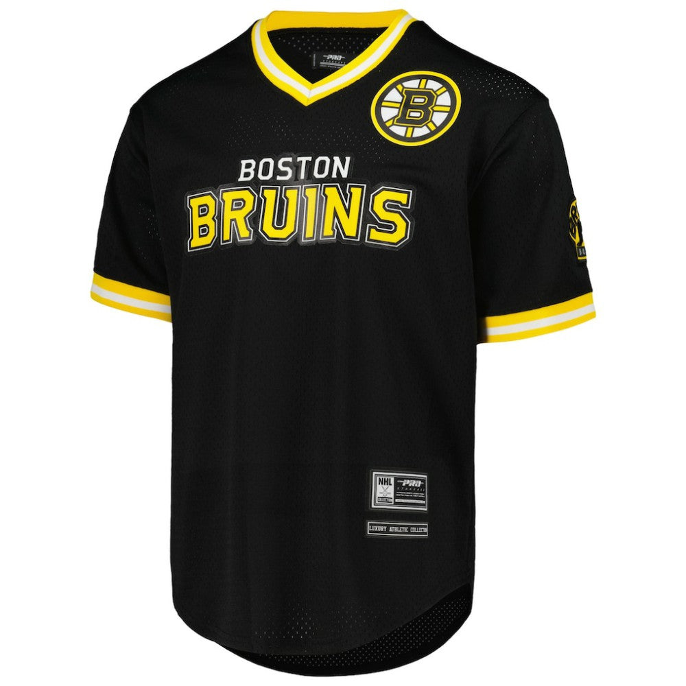 Boston Bruins Pro Standard Classic Mesh V-Neck T-Shirt On Sale