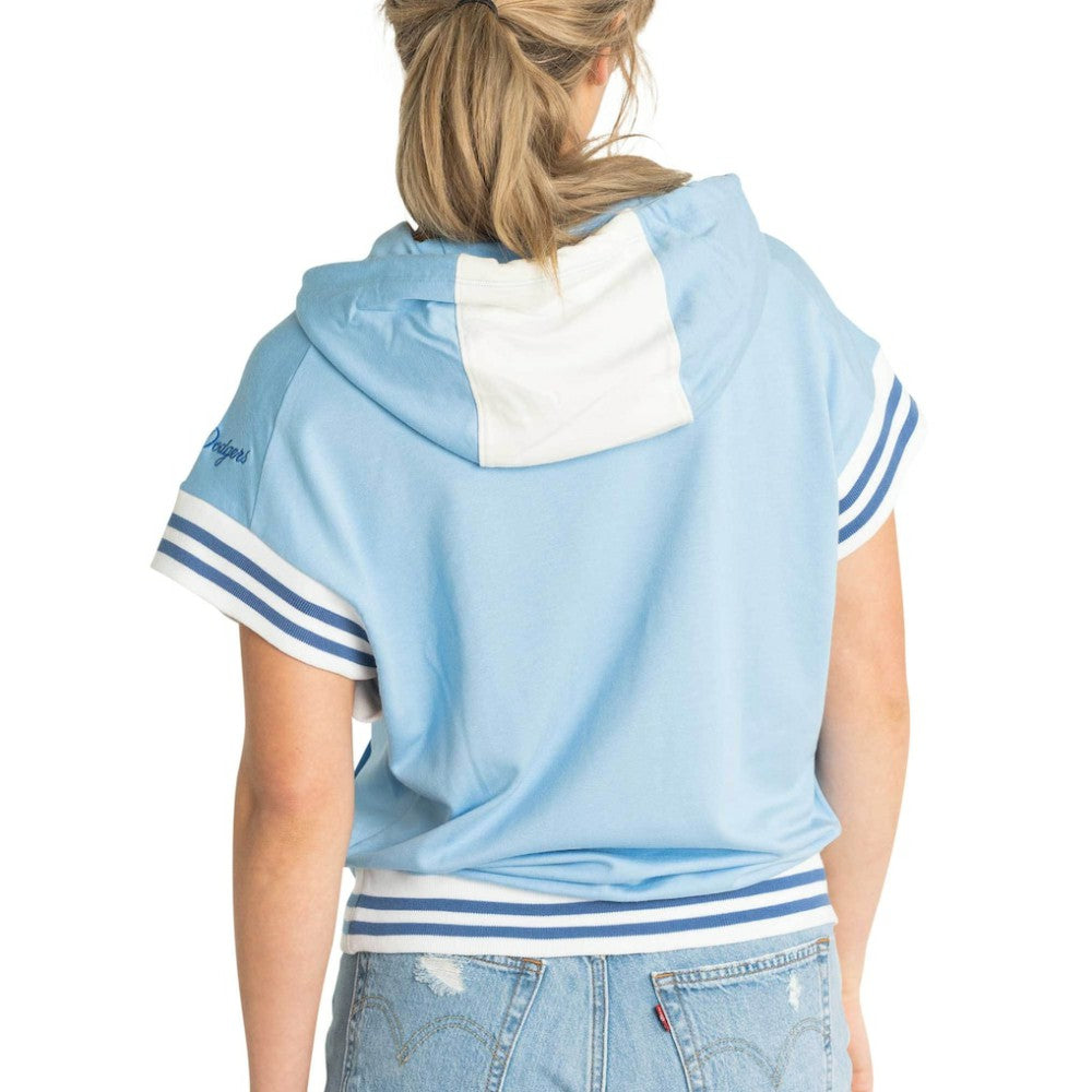 Los Angeles Dodgers Lusso Women's Mabel Tri-Blend Short Sleeve Pullover Hoodie | MLB Near me