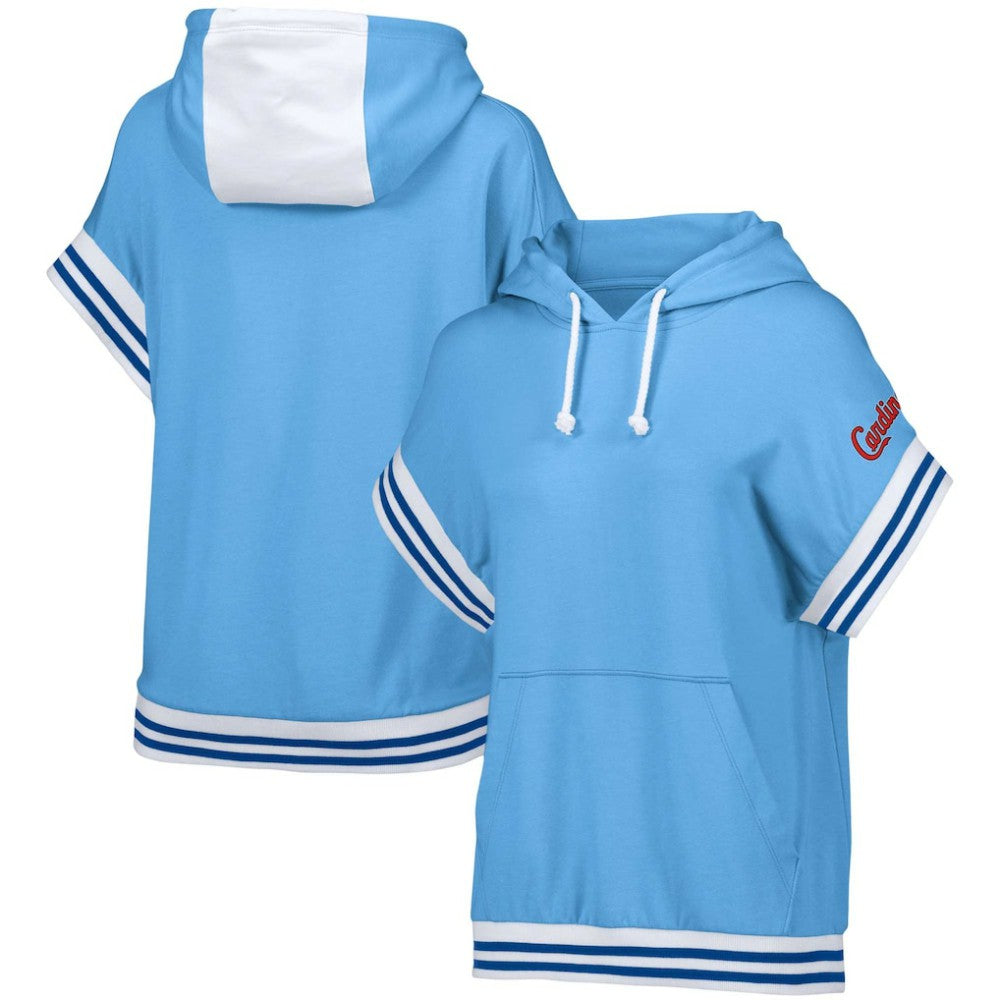 St. Louis Cardinals Lusso Women's Mabel Tri-Blend Short Sleeve Pullover Hoodie | MLB Online