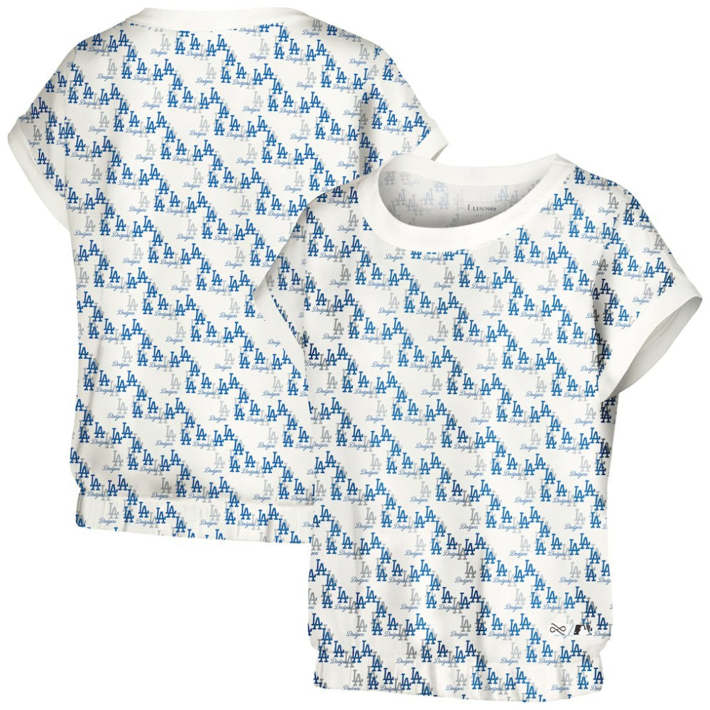 Los Angeles Dodgers Lusso Women's Madge Dolman Tri-Blend T-Shirt | MLB New