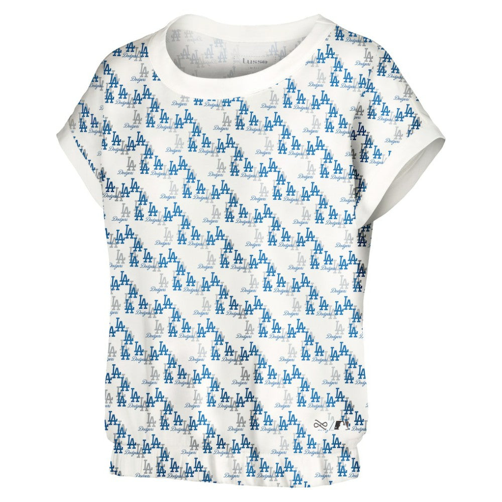 Los Angeles Dodgers Lusso Women's Madge Dolman Tri-Blend T-Shirt | MLB New