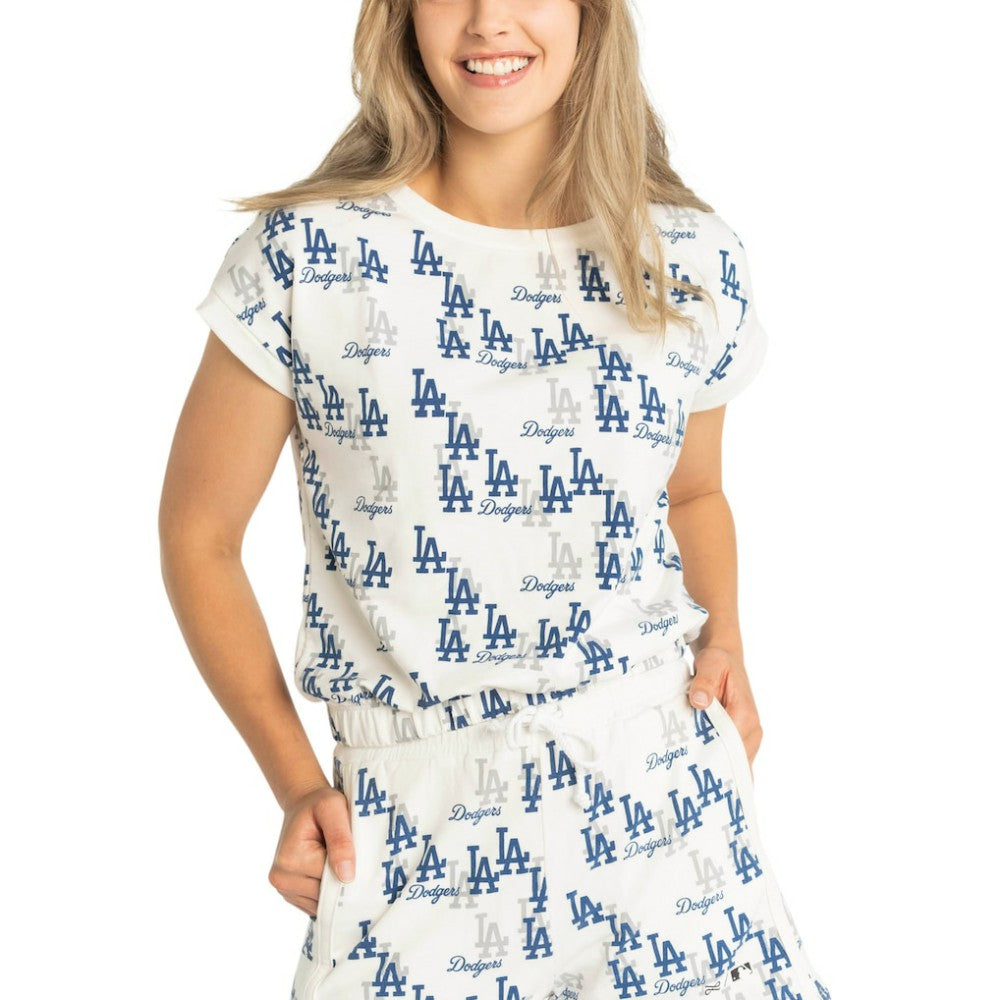 Los Angeles Dodgers Lusso Women's Madge Dolman Tri-Blend T-Shirt | MLB New