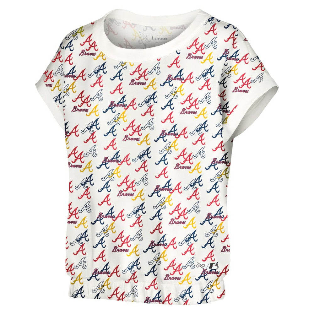 Atlanta Braves Lusso Women's Madge Dolman Tri-Blend T-Shirt | MLB US