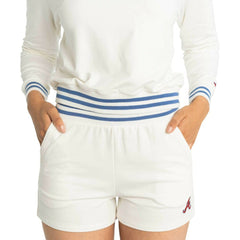 Atlanta Braves Lusso Women's Maeg Tri-Blend Pocket Shorts | MLB Sale