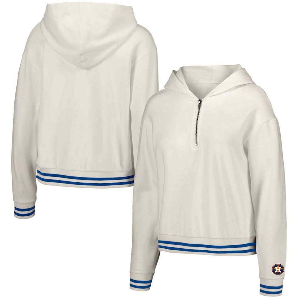 Houston Astros Lusso Women's Magnolia Tri-Blend Quarter-Zip Hoodie | MLB For sale