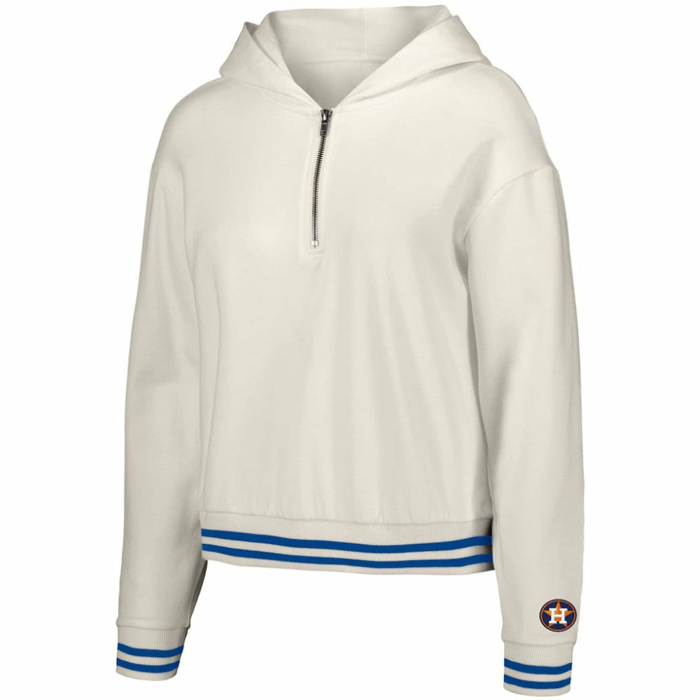 Houston Astros Lusso Women's Magnolia Tri-Blend Quarter-Zip Hoodie | MLB For sale