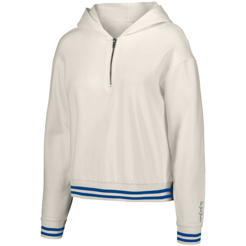 New York Yankees Lusso Women's Magnolia Tri-Blend Quarter-Zip Hoodie | MLB US