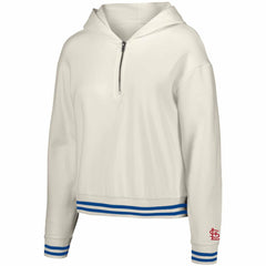 St. Louis Cardinals Lusso Women's Magnolia Tri-Blend Quarter-Zip Hoodie | MLB Shop