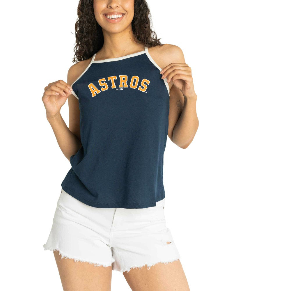 Houston Astros Lusso Women's Nadine Halter Tank Top | MLB Online