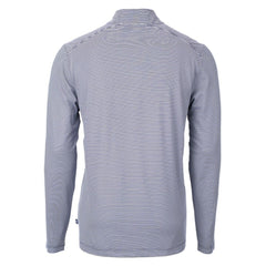 Atlanta Braves Cutter & Buck Virtue Eco Pique Micro Stripe Recycled Quarter-Zip Pullover Top | MLB Discount