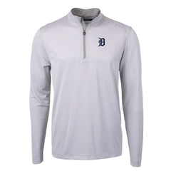 Detroit Tigers Cutter & Buck Virtue Eco Pique Micro Stripe Recycled Quarter-Zip Pullover Top | MLB Near me