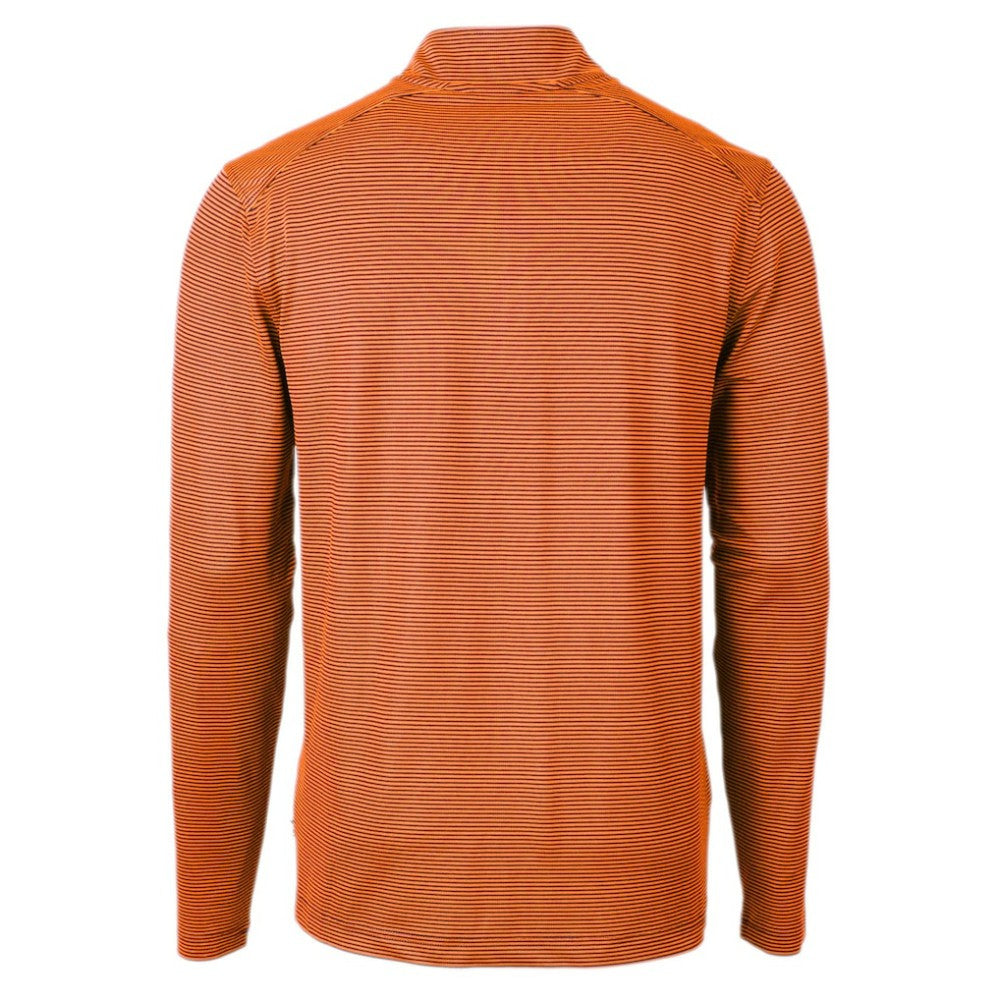Houston Astros Cutter & Buck Virtue Eco Pique Micro Stripe Recycled Quarter-Zip Pullover Top | MLB US