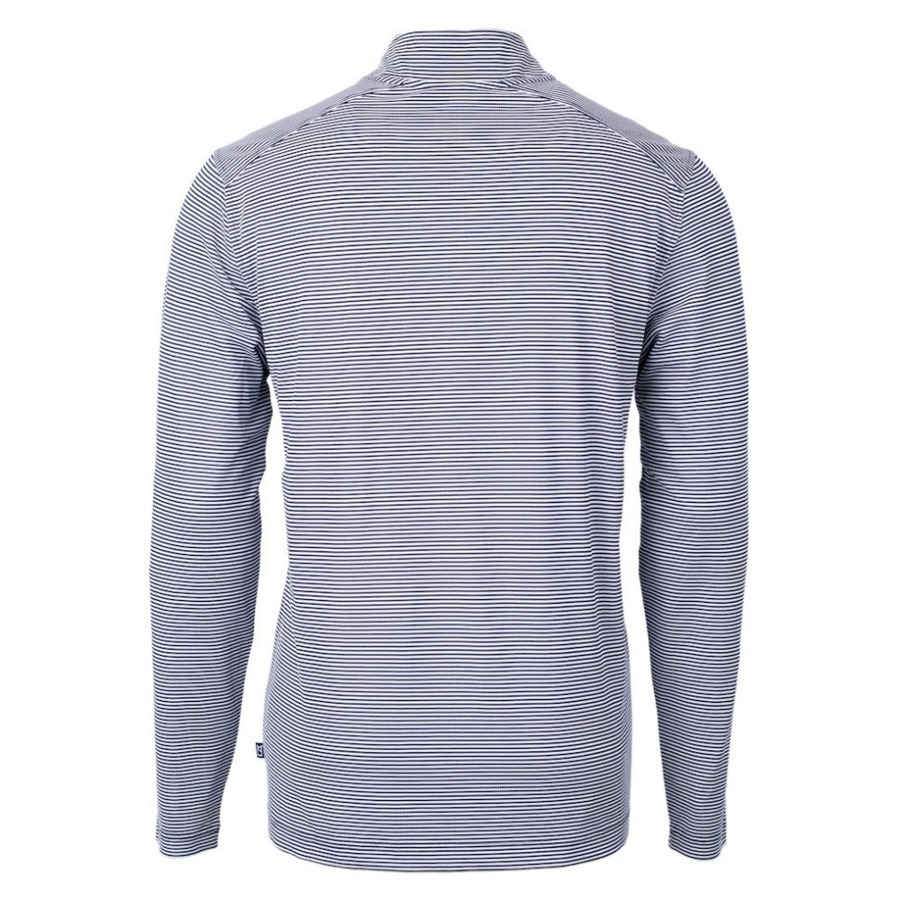 Houston Astros Cutter & Buck Virtue Eco Pique Micro Stripe Recycled Quarter-Zip Pullover Top | MLB New
